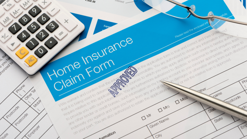 Close up of a house insurance policy.