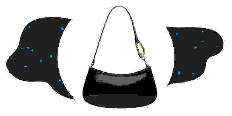 A black shoulder bag.