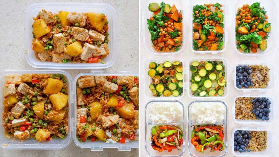 meal prepped dinners