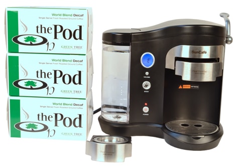 BLUE SUNCANA SUNCAFE BREWER 54 COFFEE PODS