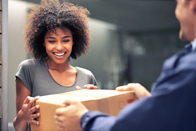 Receiving-package-at-work
