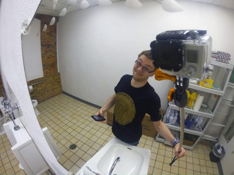 Traditional "bathroom mirror" selfies get an upgrade with the XShot Pro.