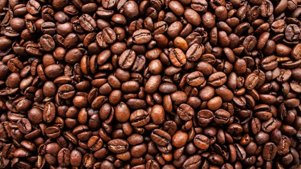 A closeup shot of coffee beans.