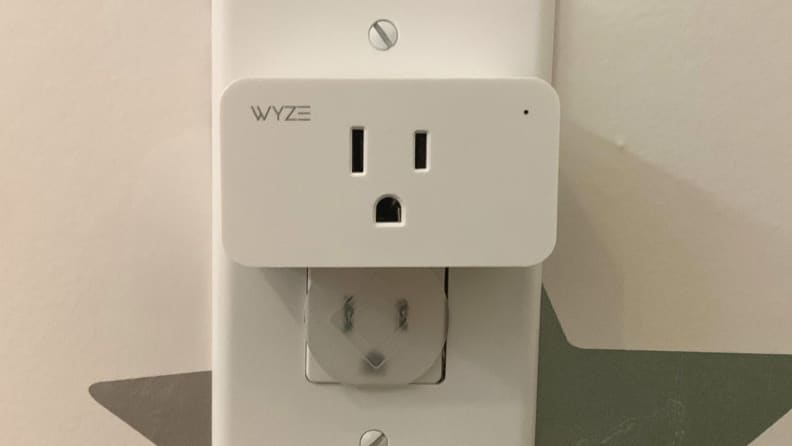 The Wyze Smart Plug in an outlet.