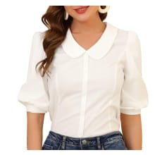 Product image of Allegra K Sweet Short Bubble Sleeve Blouse