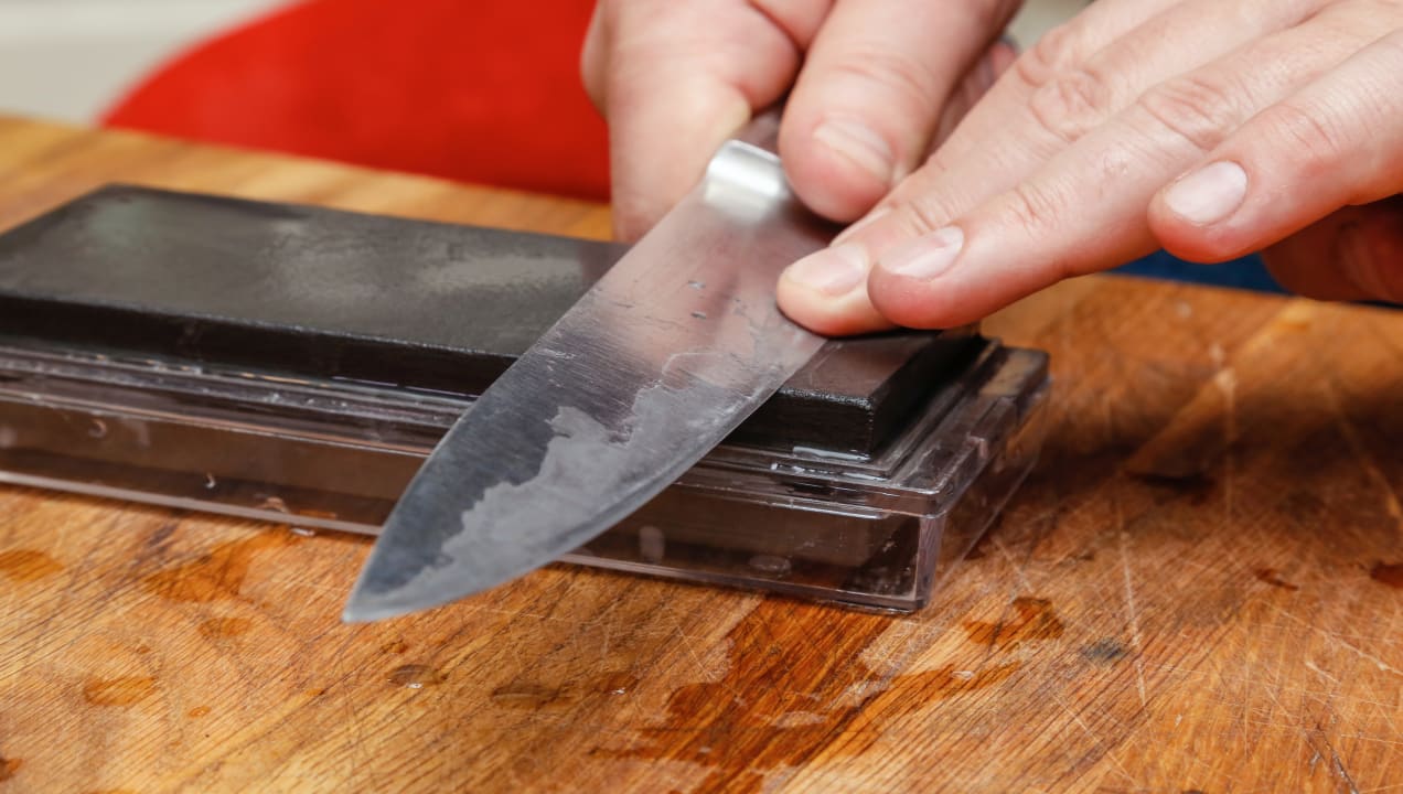 Here's how to sharpen a knife properly with a whetstone