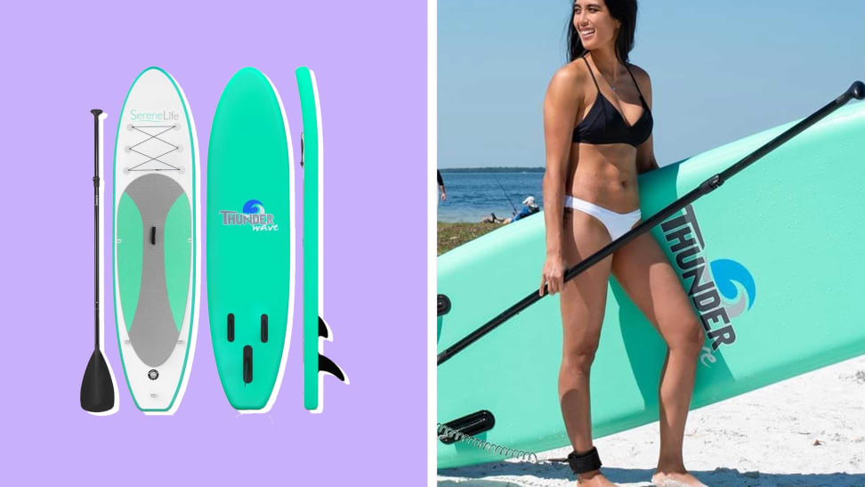 The SereneLife Inflatable Stand Up Paddle Board is $80 off at Amazon.