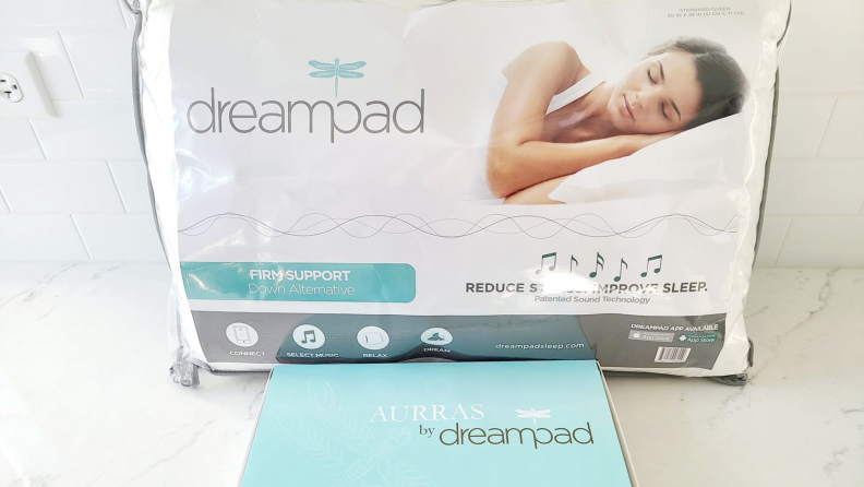 Dreampad pillow in original packaging.