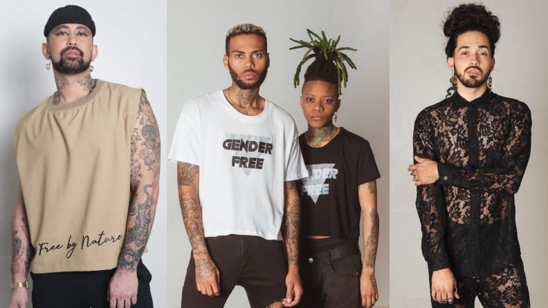 Four humans in Stuzo clothing.