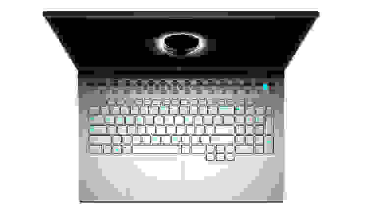 The Dell Alienware m17 from the top