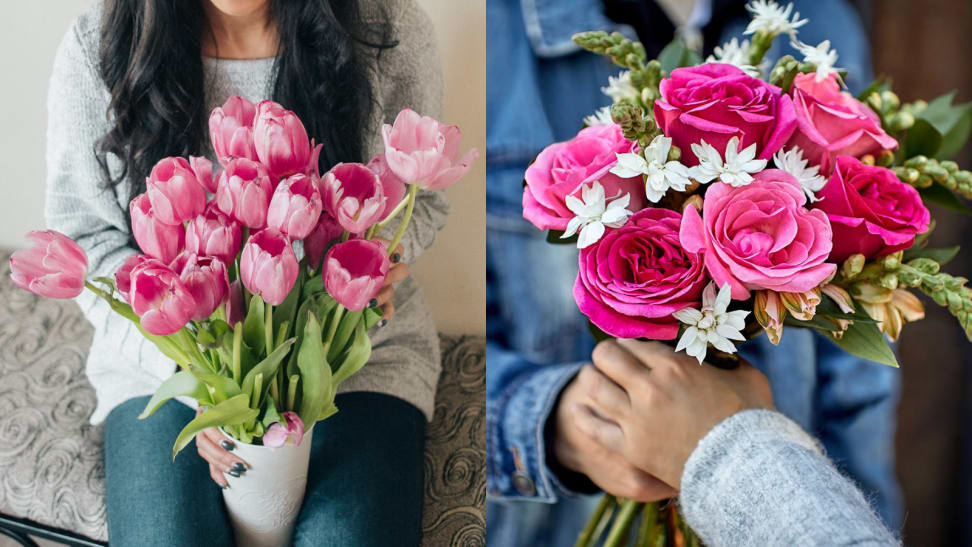 Two pink flower bouquets