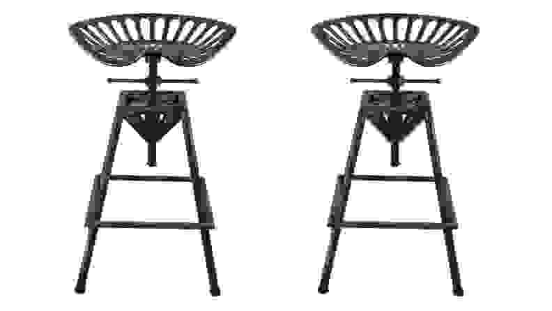 Cast-Iron and Steel Adjustable Tractor Stool