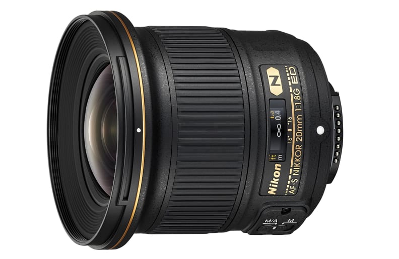 The new 20mm f/1.8 lens has a silent wave motor, two ED elements, two aspherical elements, and is compact for the angle of view it offers.