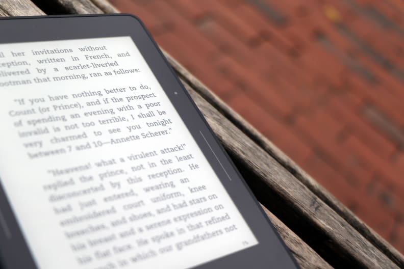 A photo of the Amazon Kindle Voyage's page turn buttons.