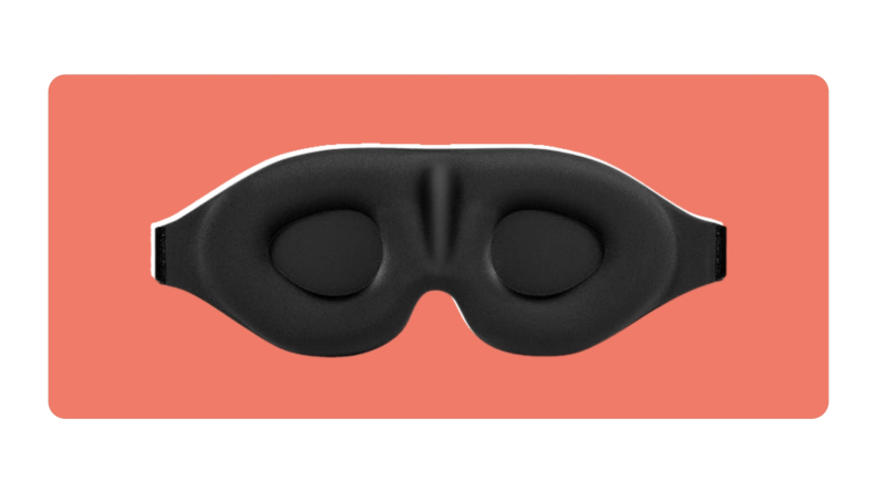 a black Mzoo sleep mask