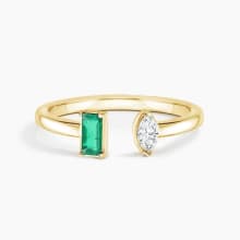Product image of Brilliant Earth Tess Emerald and Diamond Open Ring
