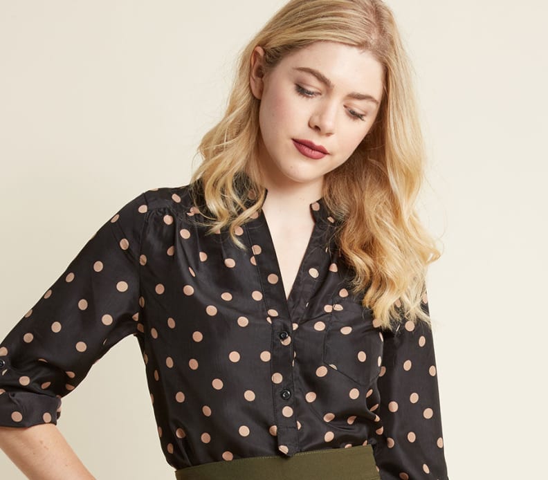 A polka dot top