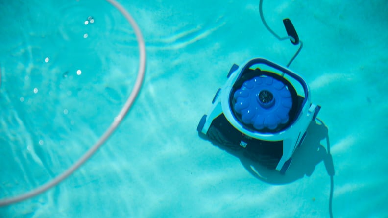 Taking the cleaner out of the water was a struggle.