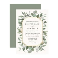 Product image of Eucalyptus Frame Wedding Invitations