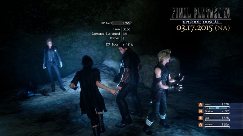 Final Fantasy XV Episode Duscae Battle Results Screenshot