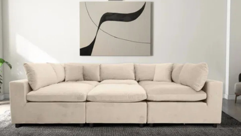 MidinMod cream couch