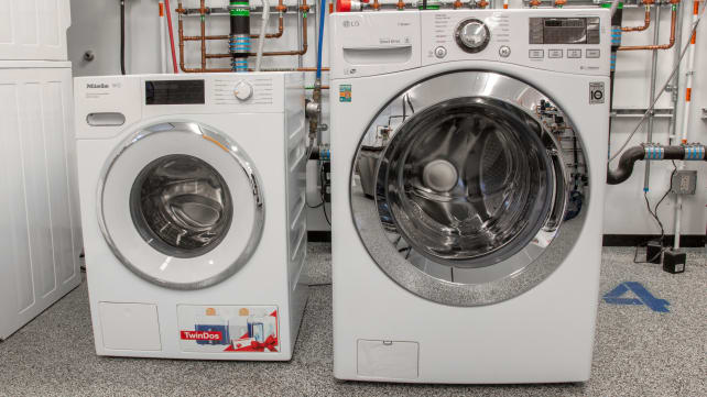 Compact-Miele-washer-compared-to-standard-front-loader