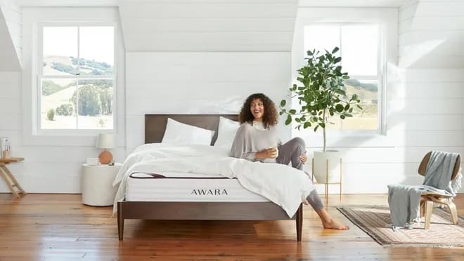 Awara mattress in a bedroom setup
