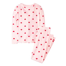 Product image of Cat & Jack Valentine's Heart Long Sleeve Snuggly Soft Snug Fit Pajama Set 