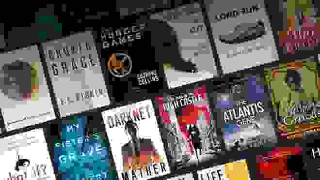 array of digital books covers