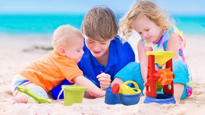 kids playing in sand