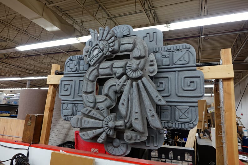 Some sort of large hieroglyphic structure.