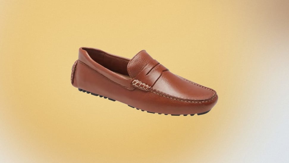 Stylish brown leather loafers