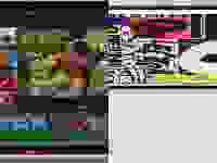 两台笔记本电脑的屏幕上显示着色彩鲜艳的图像