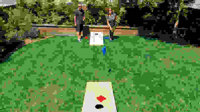 Cornhole is the perfect backyard game.