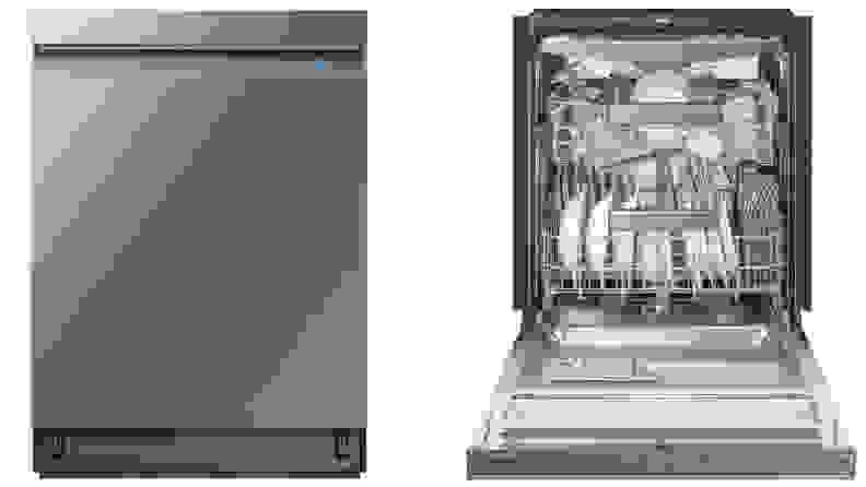 The Samsung DW80R9950UT dishwasher on a white background.