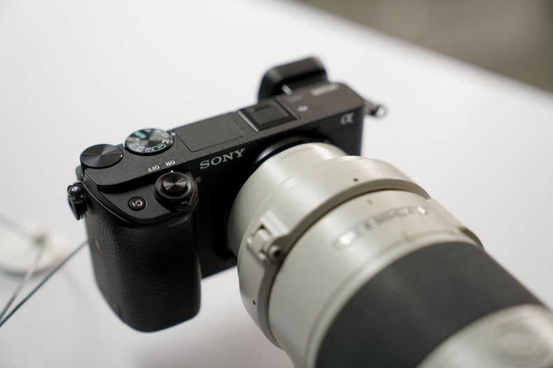 From the front, the A6300 looks very similar to other Sony Alpha cameras.