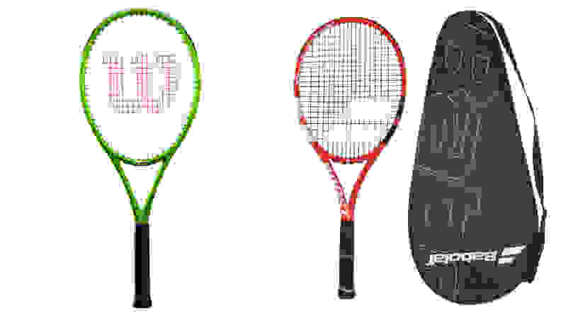 The Wilson Blade Feel Pro and the Babolat Boost Strike tennis rackets.