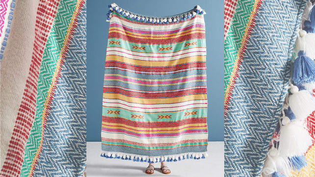 Anthropologie Woven Throw