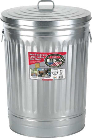 32 Gallon Wheeled Outdoor Garbage Can with Attached Snap Lock Lid and  Handles, Perfect Backyard, Deck, or Garage Trash Can, 2pcs - Bed Bath &  Beyond - 39690715