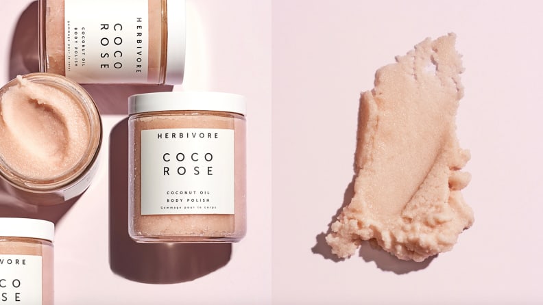 A photo of the Herbivore Coco Rose Coconut Oil Body Polish.
