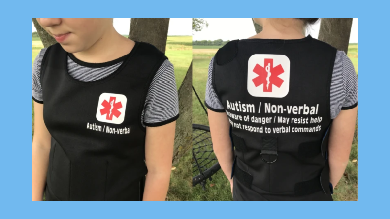 Autism Medical Alert Safety Pressure Vest with GPS tracking