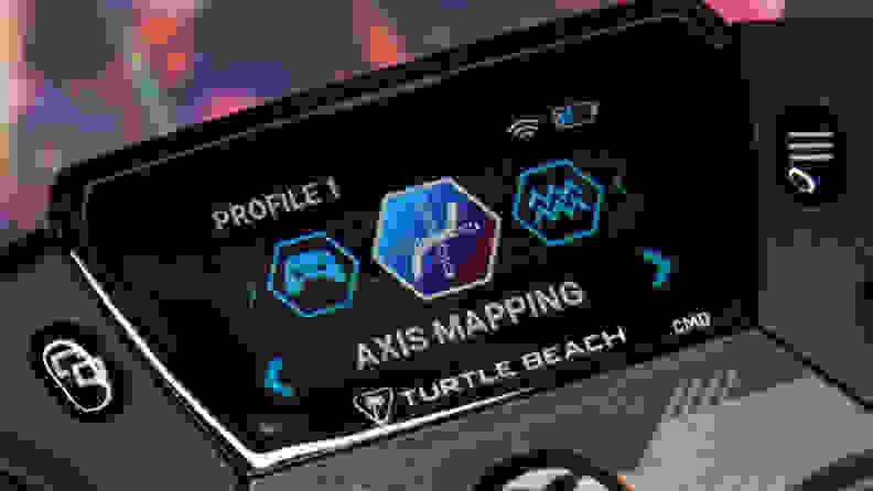 Close-up of the controller screen.