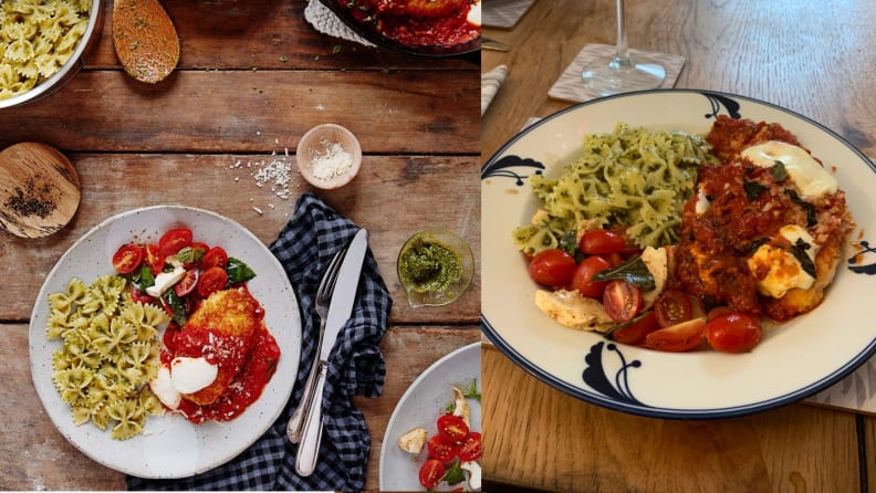 Amazon Meal Kit Chicken Dinner: PR Photo vs. Real Photo