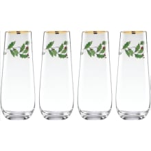 Product image of Lenox Holiday 4-piece Stemless Flute Set