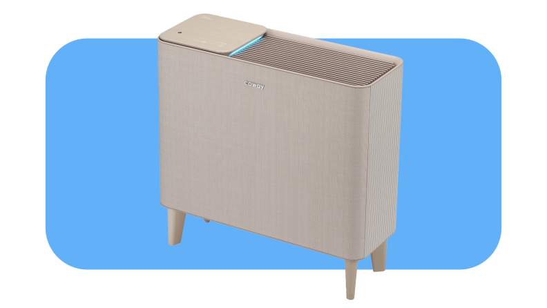 Beige Coway Airmega Icon air purifier.