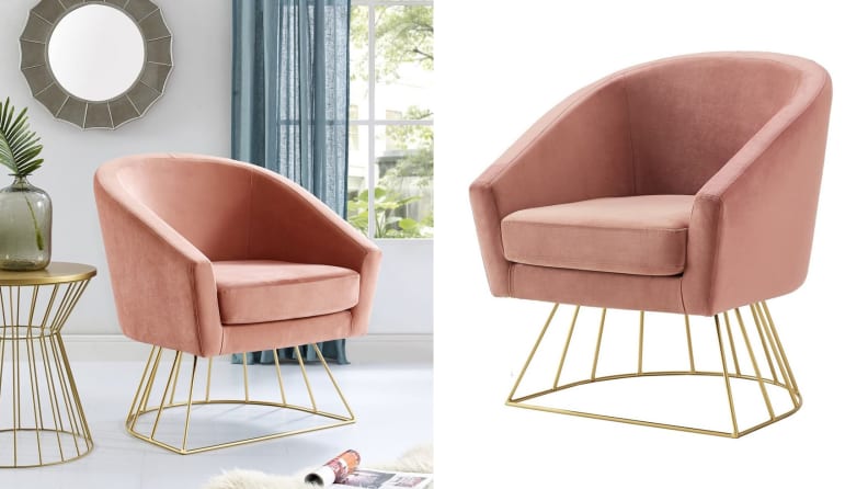 Alice Velvet Barrel Accent Chair Houzz