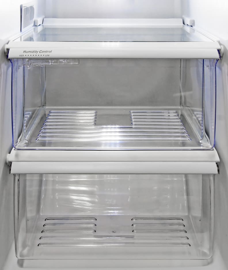 Only one crisper in the Whirlpool WRS325FDAM, but it works well.