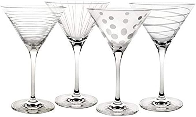 Dragon Glassware Stemless Double Wall Insulated Martini Glasses