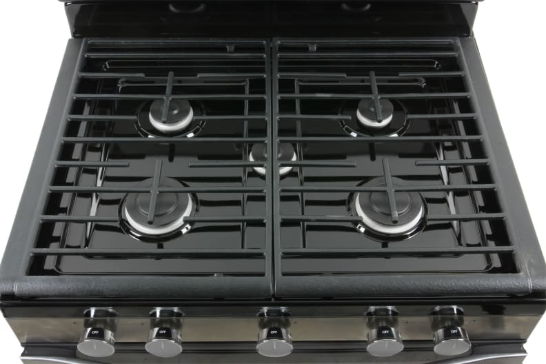 The WFG540H0AS rangetop features four standard burners and one simmer burner.