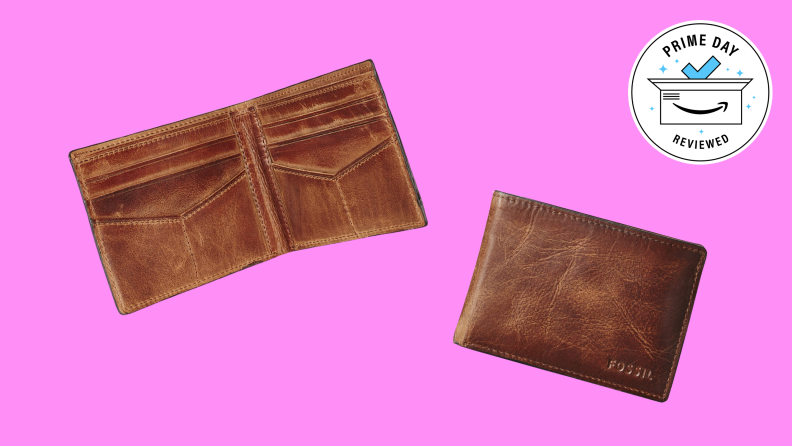 A brown leather wallet.